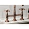 Kingston Brass KS127AXBSAC Heritage Bridge Kitchen Faucet W/ Brass Sprayer, Copper KS127AXBSAC - alternate 3